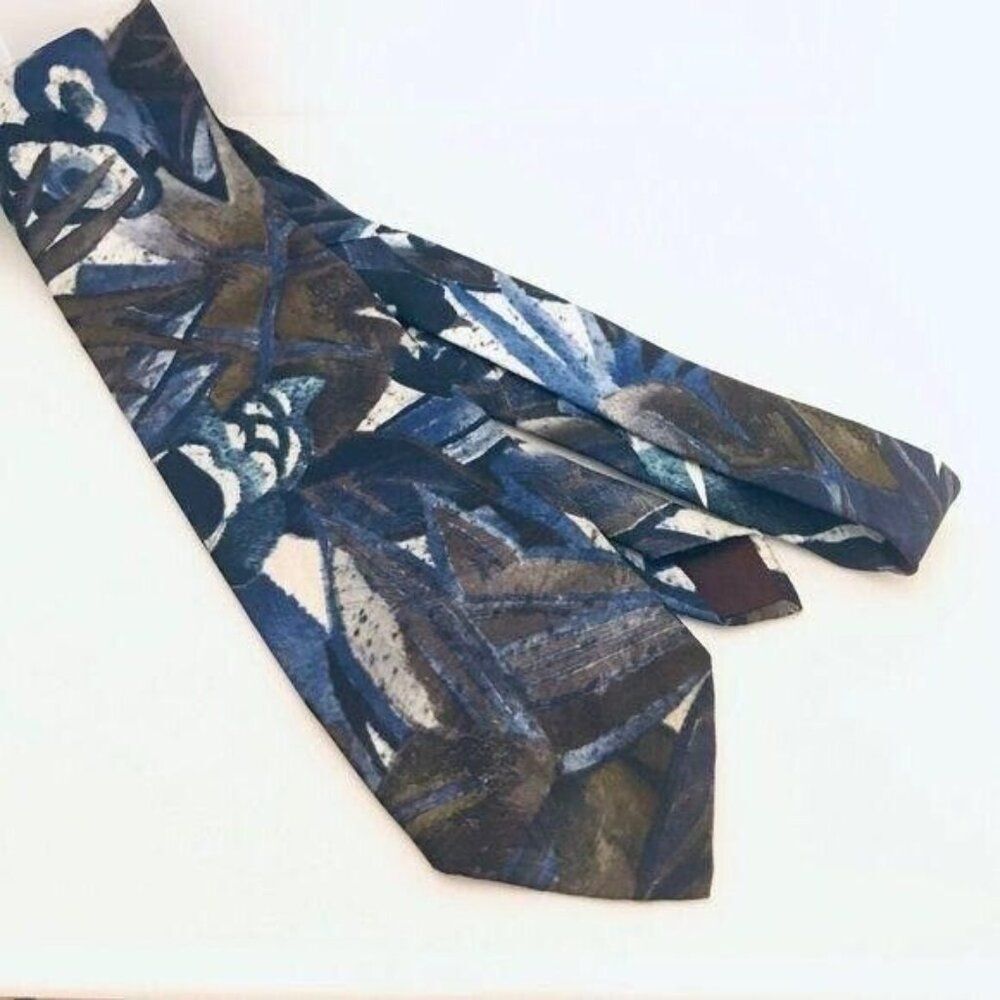 #1665 JOHN WEITZ VTG MULTI COLOR PRINT NECKTIE 58 IN X 3.5 IN